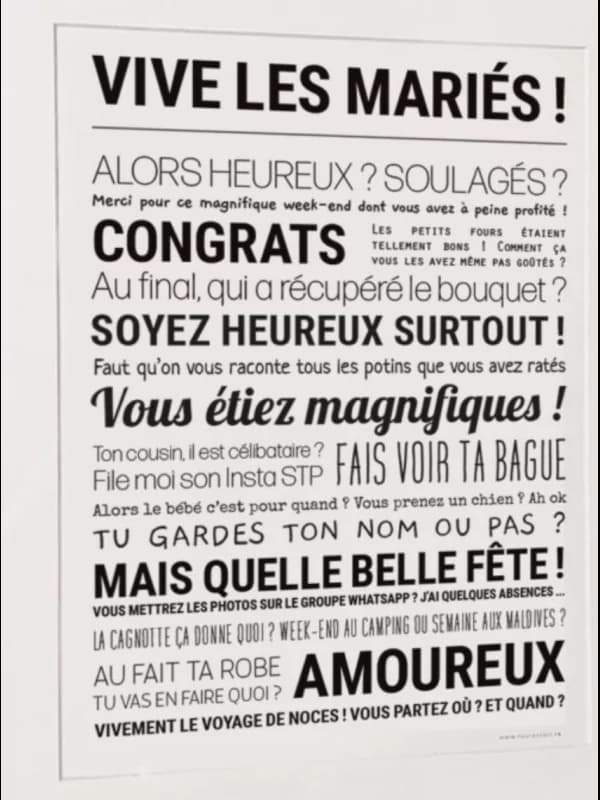 Affiche - Vive Les Mariés