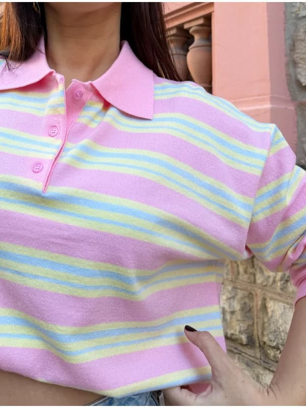 Pull polo rose - Spring S/M