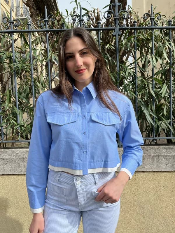 Chemise courte bleue - Feel S