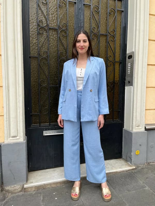 Pantalon bleu - Azul L