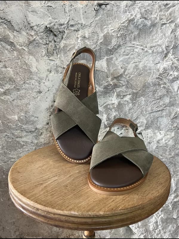 Sandales/ mules kaki - Samuel 39