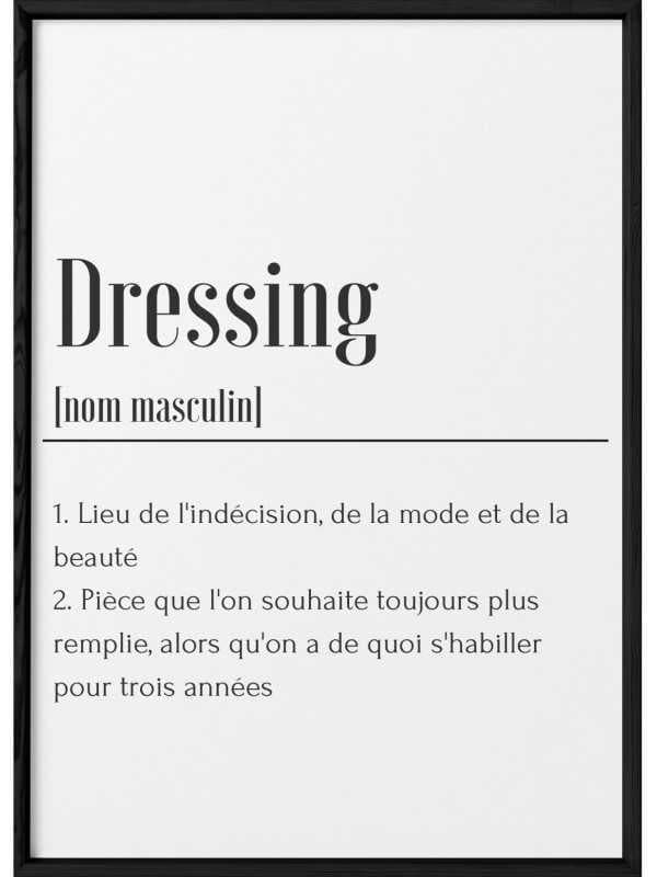 Affiche "Définition Dressing"