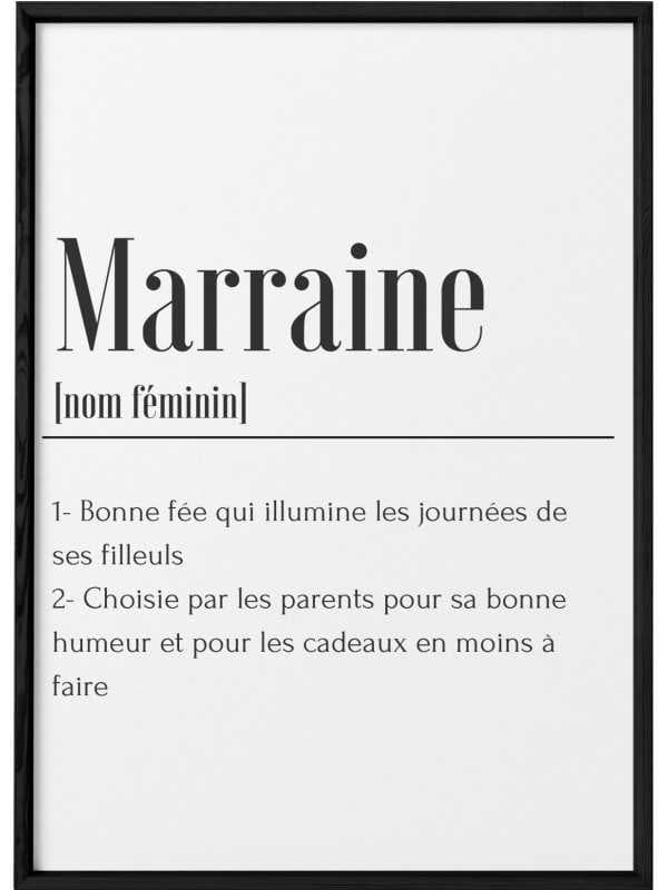 Affiche définition "Marraine"