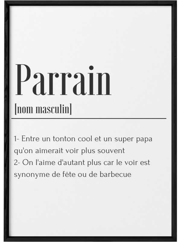 Affiche définition "Parrain"
