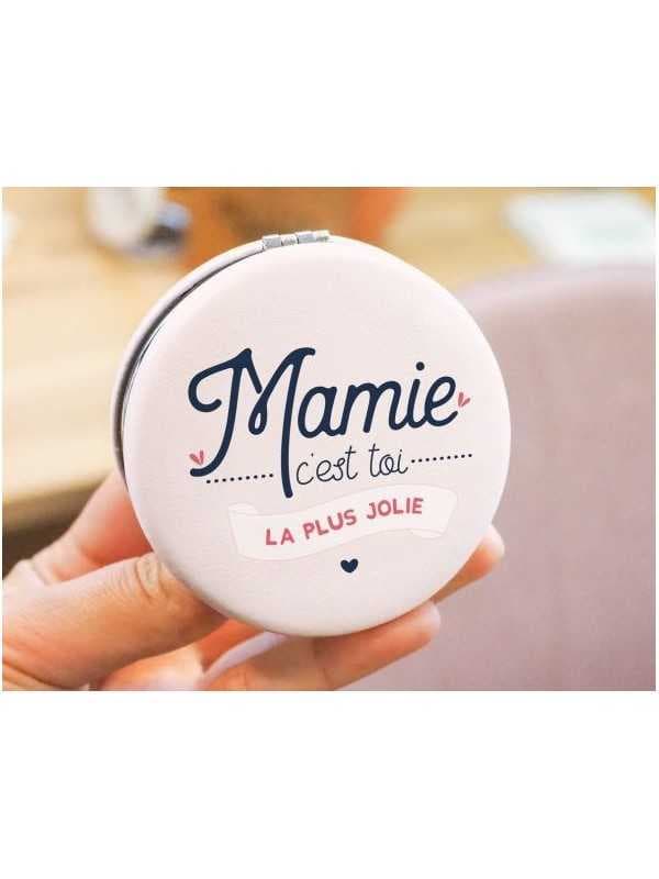 Miroir de poche "Mamie c'est toi la plus jolie"