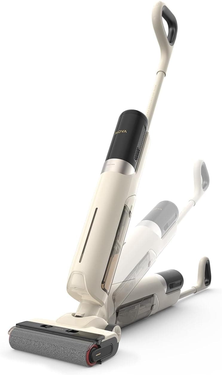 Aspirateur laveur sans fil – 20 kPa puissant, Eau chaude 80°C, Auto-nettoyage 100°C & Séchage 90°C, Double bord - K30