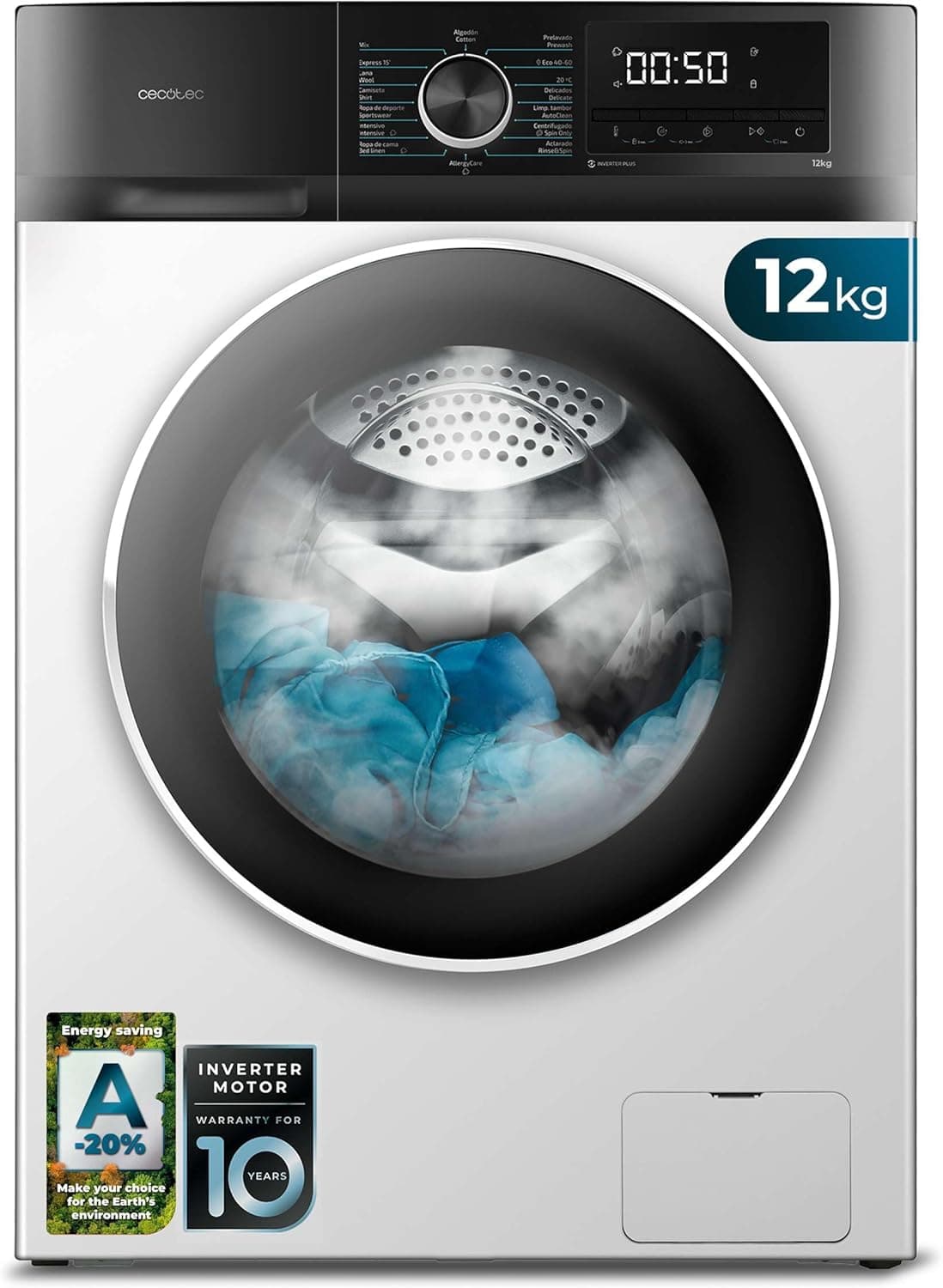 Lave-linge 10 kg Bolero Dresscode 10500 1400 tr/min Inverter Plus - 7 Kg - Blanc - Série 500