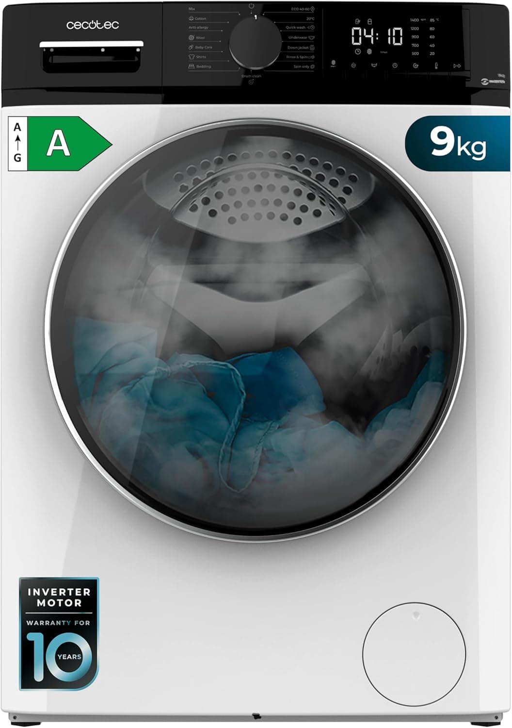 Lave-linge 10 kg frontal, 1400 tr/min - 9 Kg - Blanc / Série 610