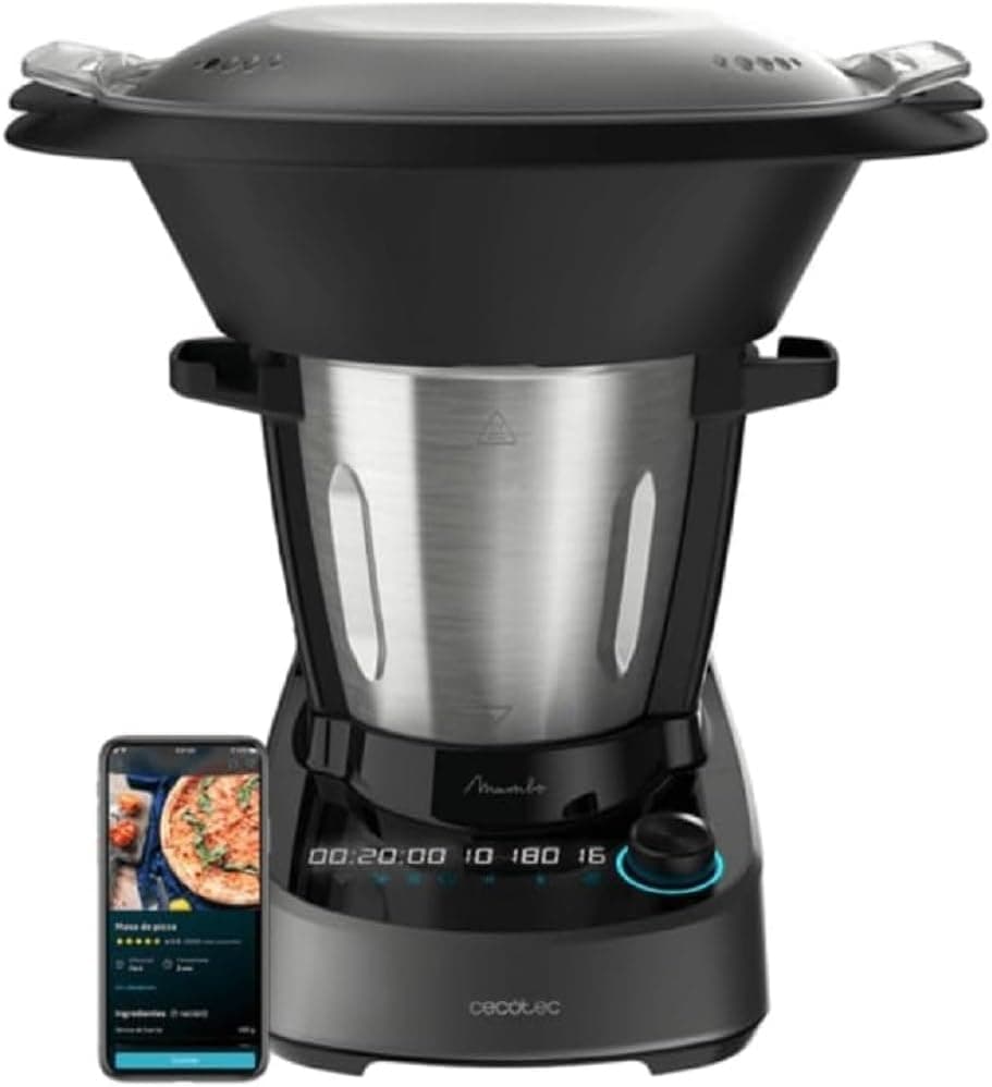 Robot de cuisine multifonction 3,3 L – 1600 W, 37 fonctions, écran tactile 5”, balance intégrée, Wi-Fi, carafe inox - Mambo Touch