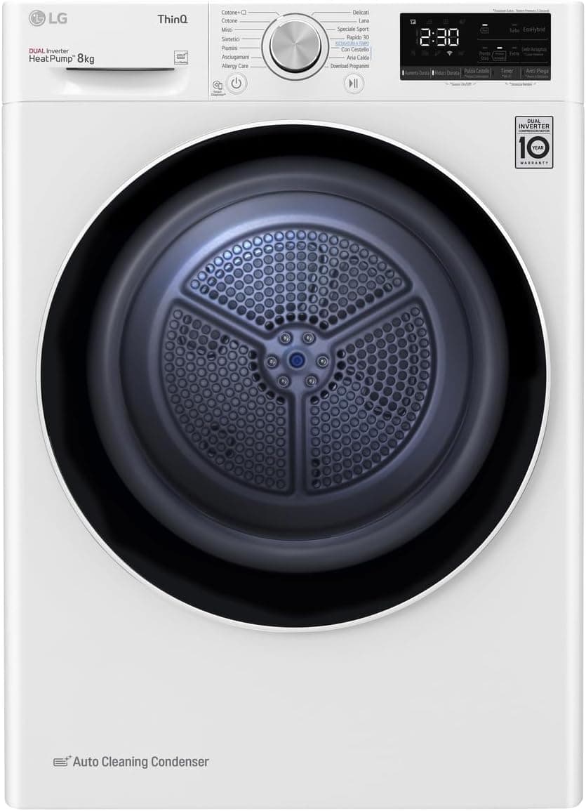Sèche-linge 8 kg Pompe à Chaleur A+++ – Dual Inverter Silencieux & Connecté Wi-Fi - Single - 8 kg A++