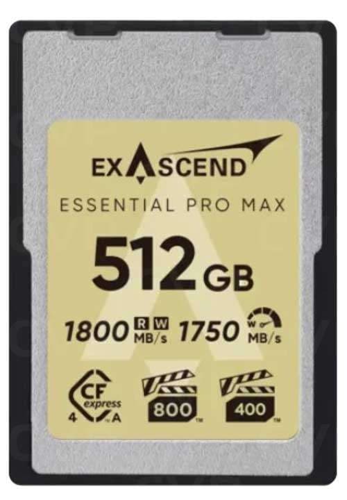 Exascend Essential Pro Max PCIe Gen4x2 CFexpress Type-B 4.0 512GB