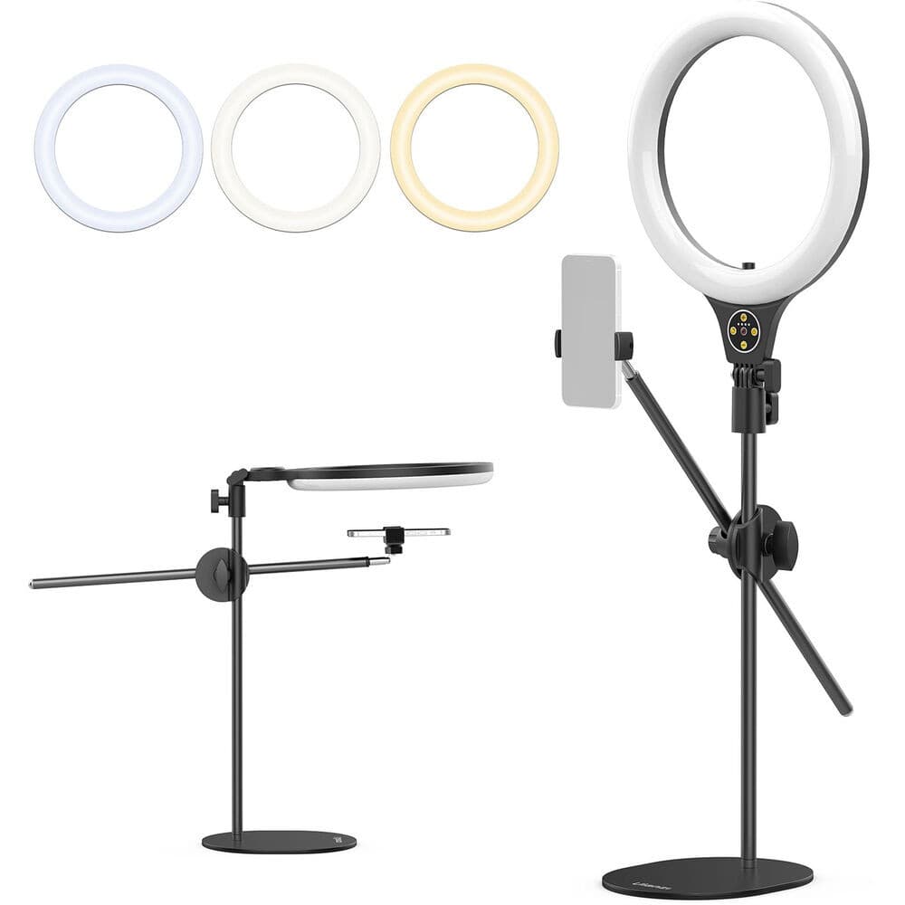 Ulanzi T1 Desktop Overhead Shooting Bracket Ring Light Set(10inch)