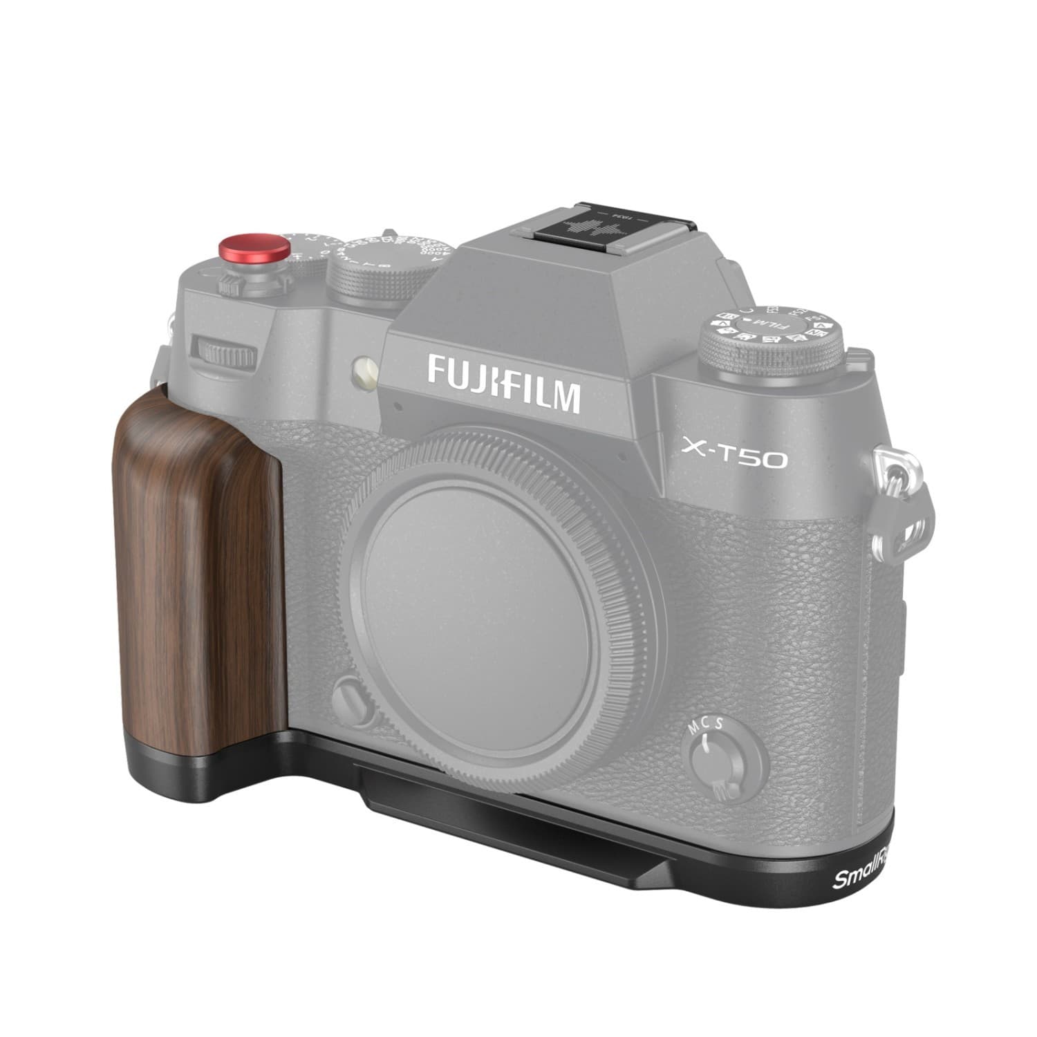 SmallRig L-Shape Mount Plate with Handle for FUJIFILM X-T50 (Wooden/Black) 4784C