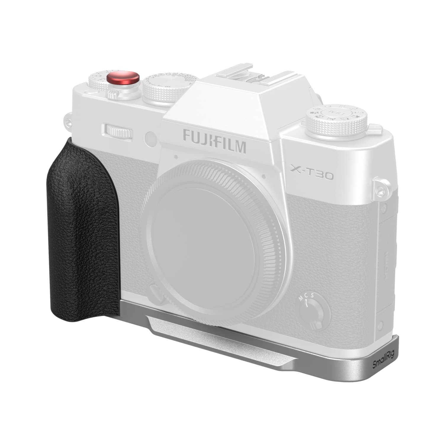 SmallRig L-Shaped Mount Plate with Silicone Handle for FUJIFILM X-T30 / X-T30 II / X-T30 III (Silver) 5664
