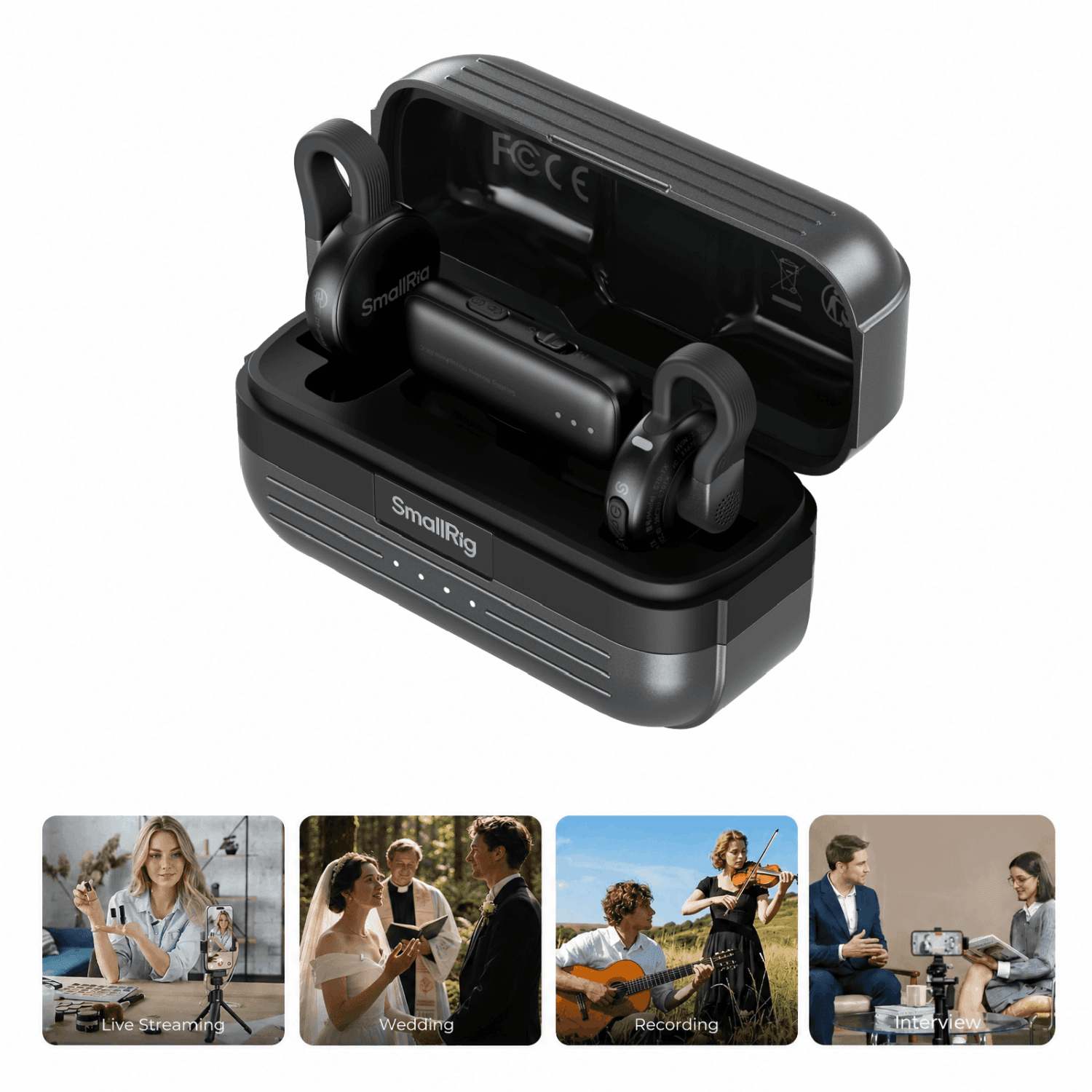 SmallRig S70-C2 Wireless Microphone with USB-C Adapter for Phones (Black) 5717