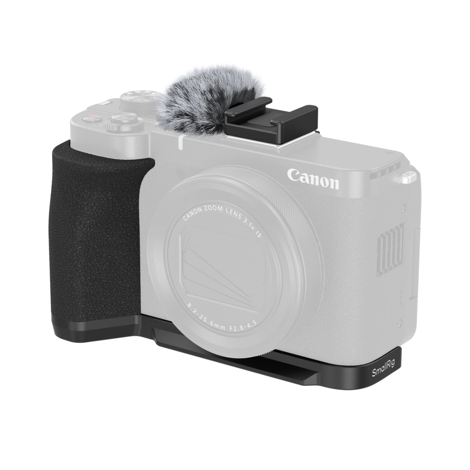 SmallRig L-Shaped Mount Plate with Handle for Canon PowerShot V1 (Black) 5808