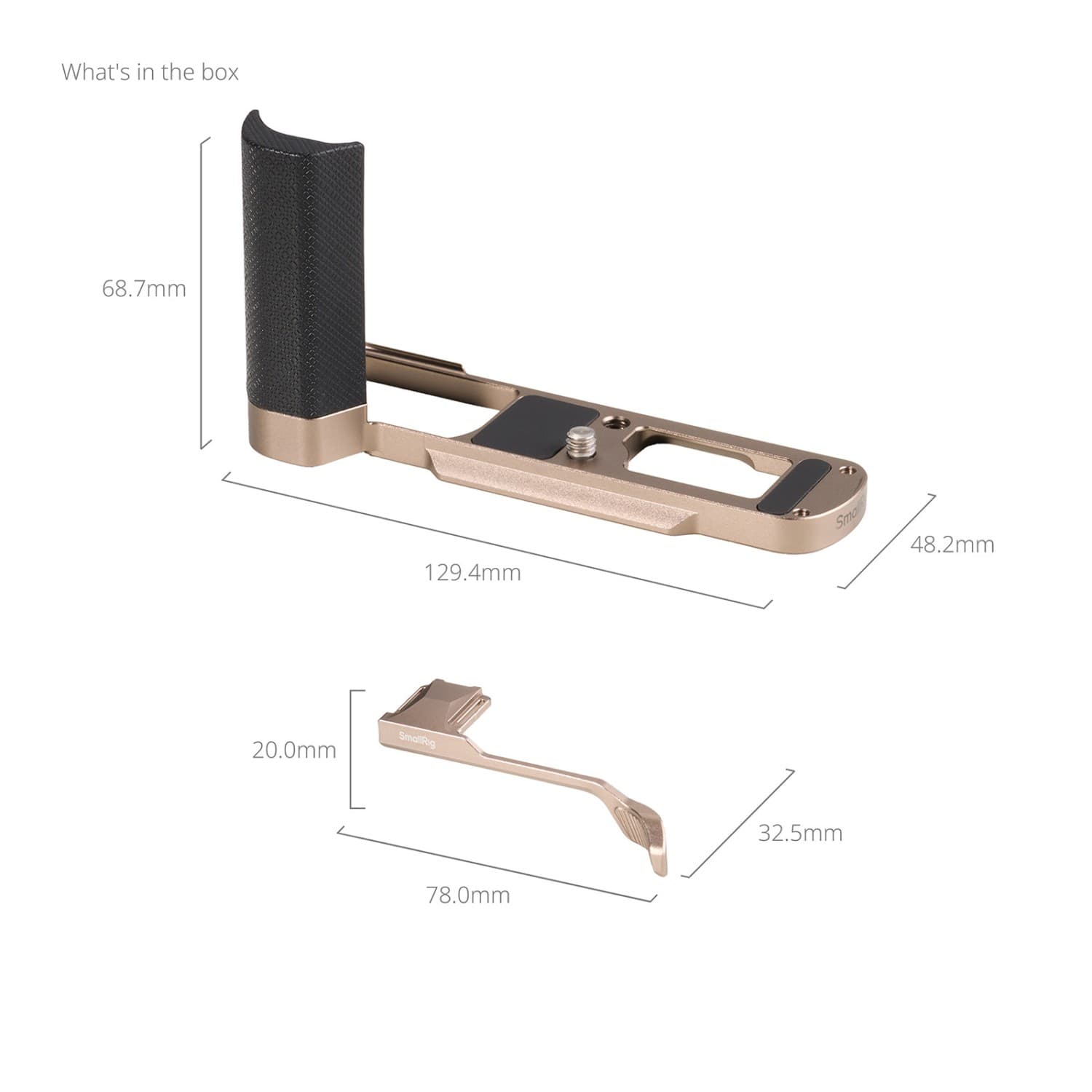 SmallRig L-Shaped Mount Plate Handle for Panasonic LUMIX L10 (Titanium) 6136