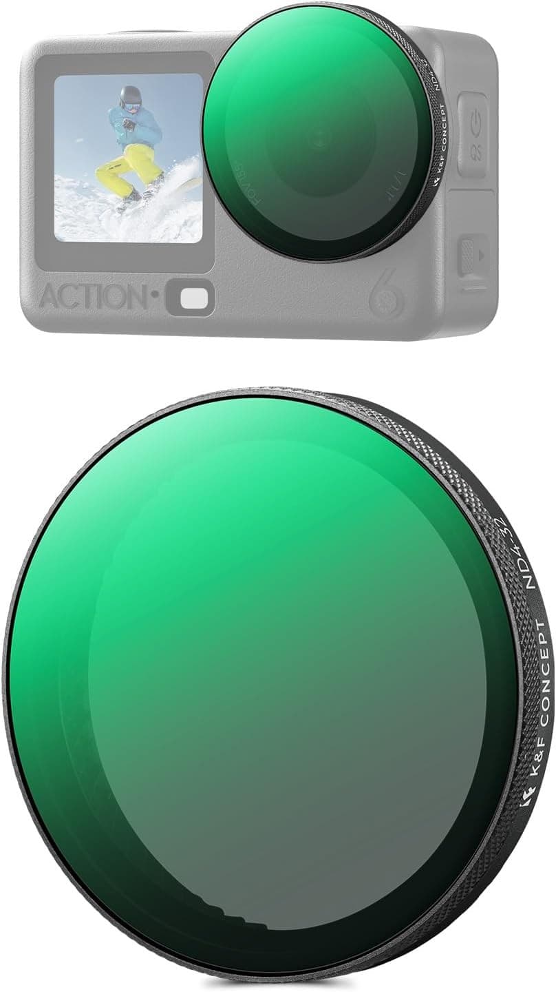 K&F DJI Action 6 action camera Filter (adjustable ND4-32), high-definition lens, dual and single-sided