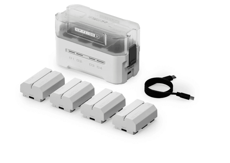 Tilta NP-FZ100 Charging Station Battery Kit (4 Batteries) - Off White