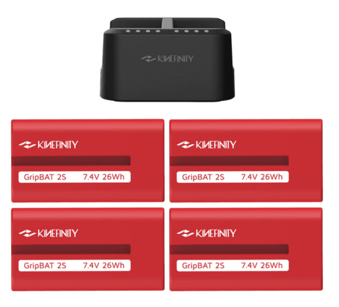 Kinefinity GripBAT 2Si x4 + PD Hybrid Dual Charger Pack x1