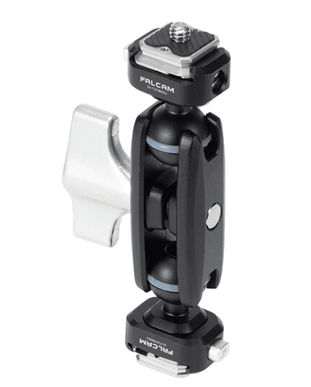 FALCAM F22 kit de brazo articulado de anclaje rápido de doble cabezal (negro)