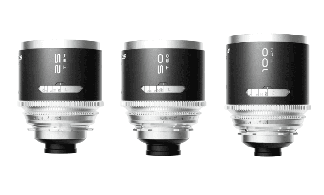 Blazar MANTIS 1.33X Full Frame Anamorphic 25/50/100mm 3-lens Set