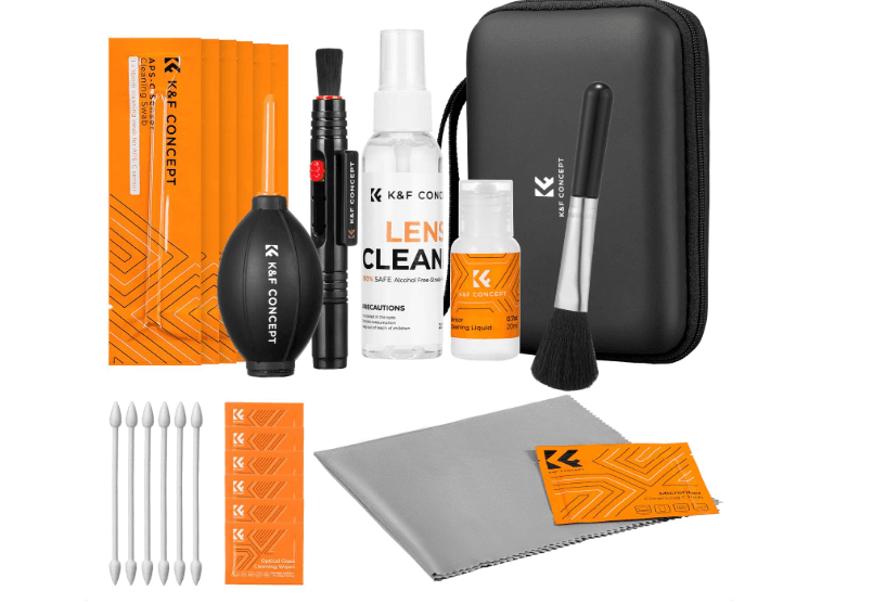 K&F CONCEPT 25-1 Professional Camera Cleaning Kit for DSLR Cameras with APS-C Sensor Cleaning Sw