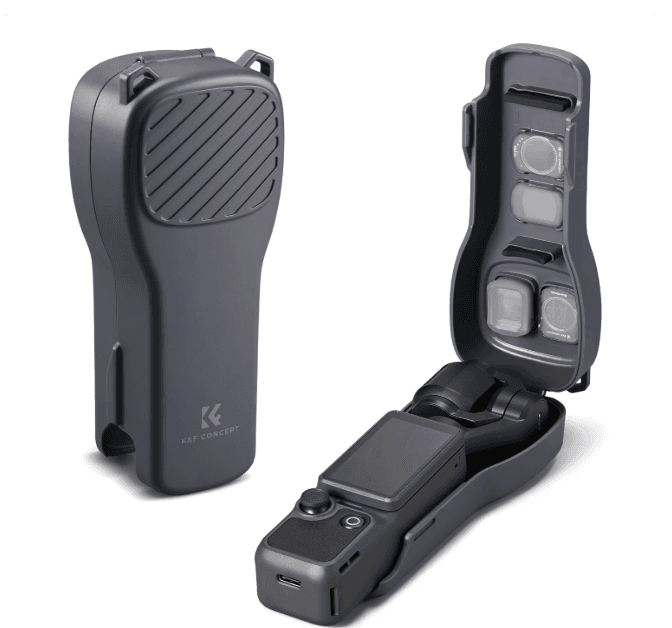 K&F DJI Osmo Pocket 4 Protective Case, All-in-One Hard Shell Storage Bag with 4 Filter Slots