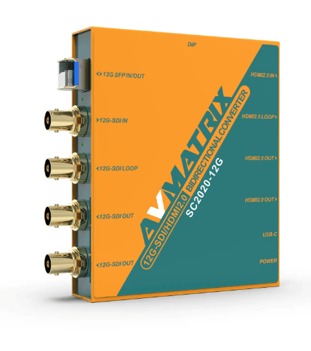 AVMatrix 12G-SDI/ HDMI 2.0 Bidirectional Converter With SFP Module TX