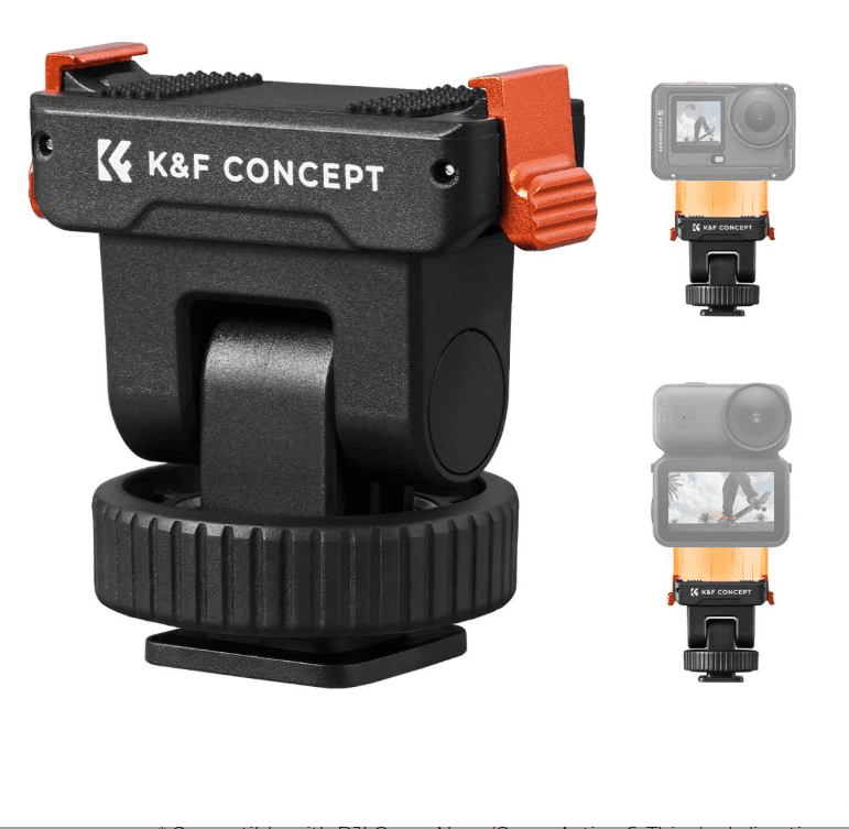 K&F DJI OSMO ACTION 6/Nano Plastic Shoe Head with Magnetic Strap and L-Shaped Wrench Included