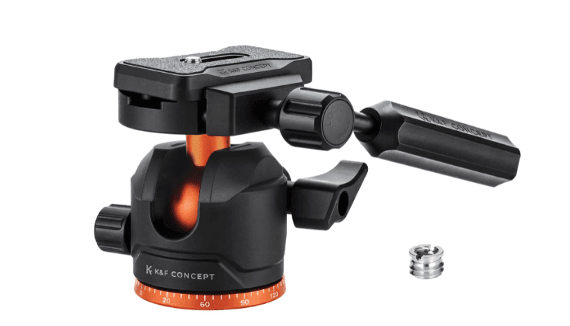K&F BH-36 Plastic Ball Head with Handle (Same as KF09.179) | Includes 1/4" to 3/8" Adapter & Mount,