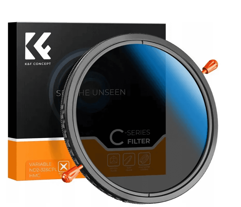 K&F 82MM, C Series,multifunctional CPL+Variable/Fader ND 2~32 filter, HD, Waterproof, Anti Scratch