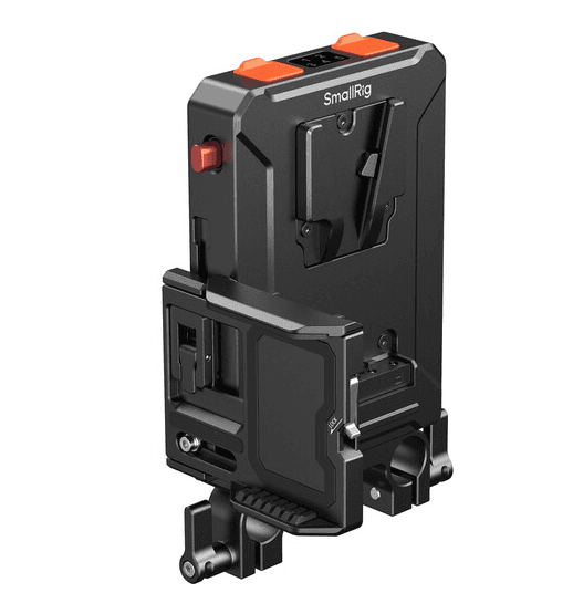 SmallRig Intelligent Power Management V-Mount Battery Adapter Plate with 15mm Dual Rod Clamp 5881