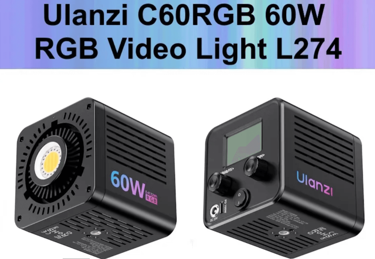 Ulanzi C60RGB 60W Bi-Color Video Light(RGB,No adapter)