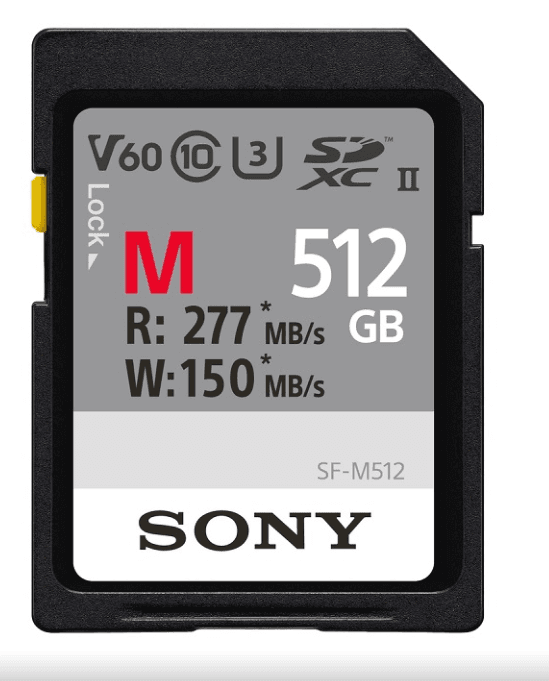Sony Professional UHS-2, SD Card cl10 512GB