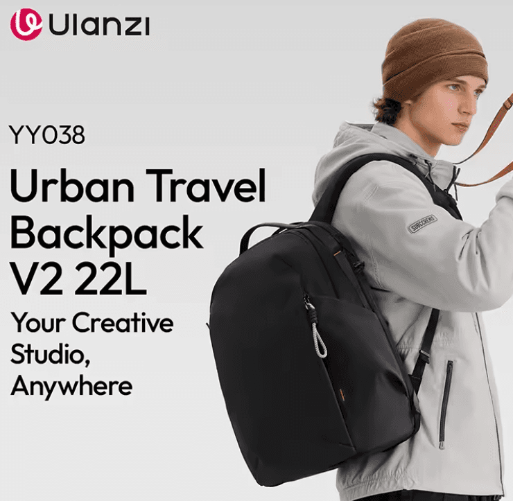 Ulanzi YY038 Urban Travel Backpack V2 22L(Black)