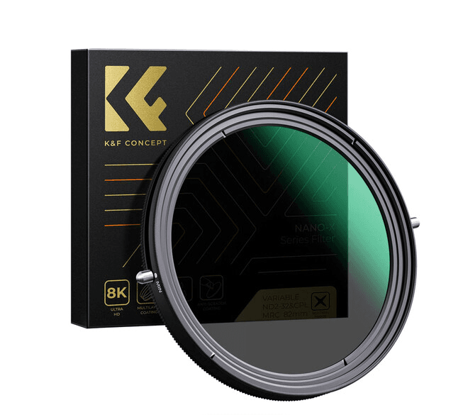 K&F 77MM Nano-X Multifunctional CPL+Variable/Fader ND 2~32 filter, HD, Waterproof, Anti Scratch, Gr