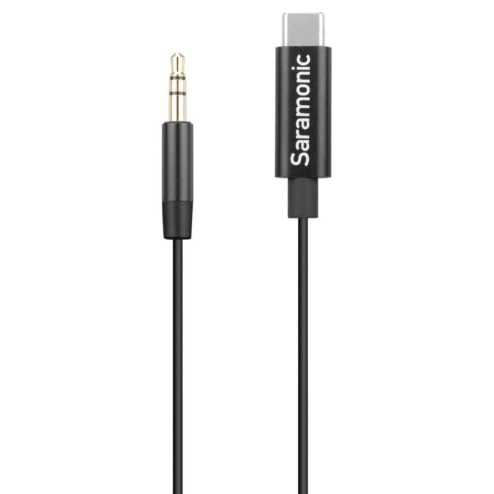 Saramonic Male 3.5mm TRS Microphone In to USB-C Adapter for iPhone 15, Android, Computers, iPad (M/S)