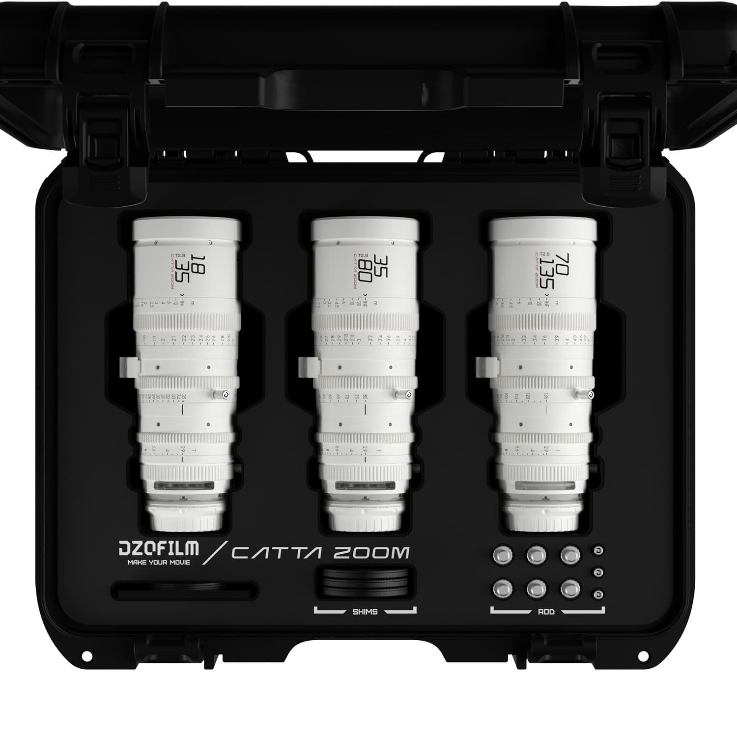 DZOFILM Catta Zoom 18-35/35-80/70-135mm(E_White_Case_3pcs)