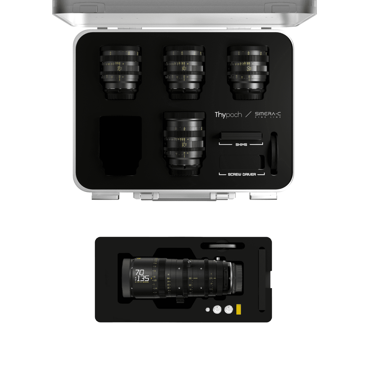 Thypoch Simera-C 28/35/50/75mm Catta Zoom 70-135mm (E_Black_Case_5pcs)