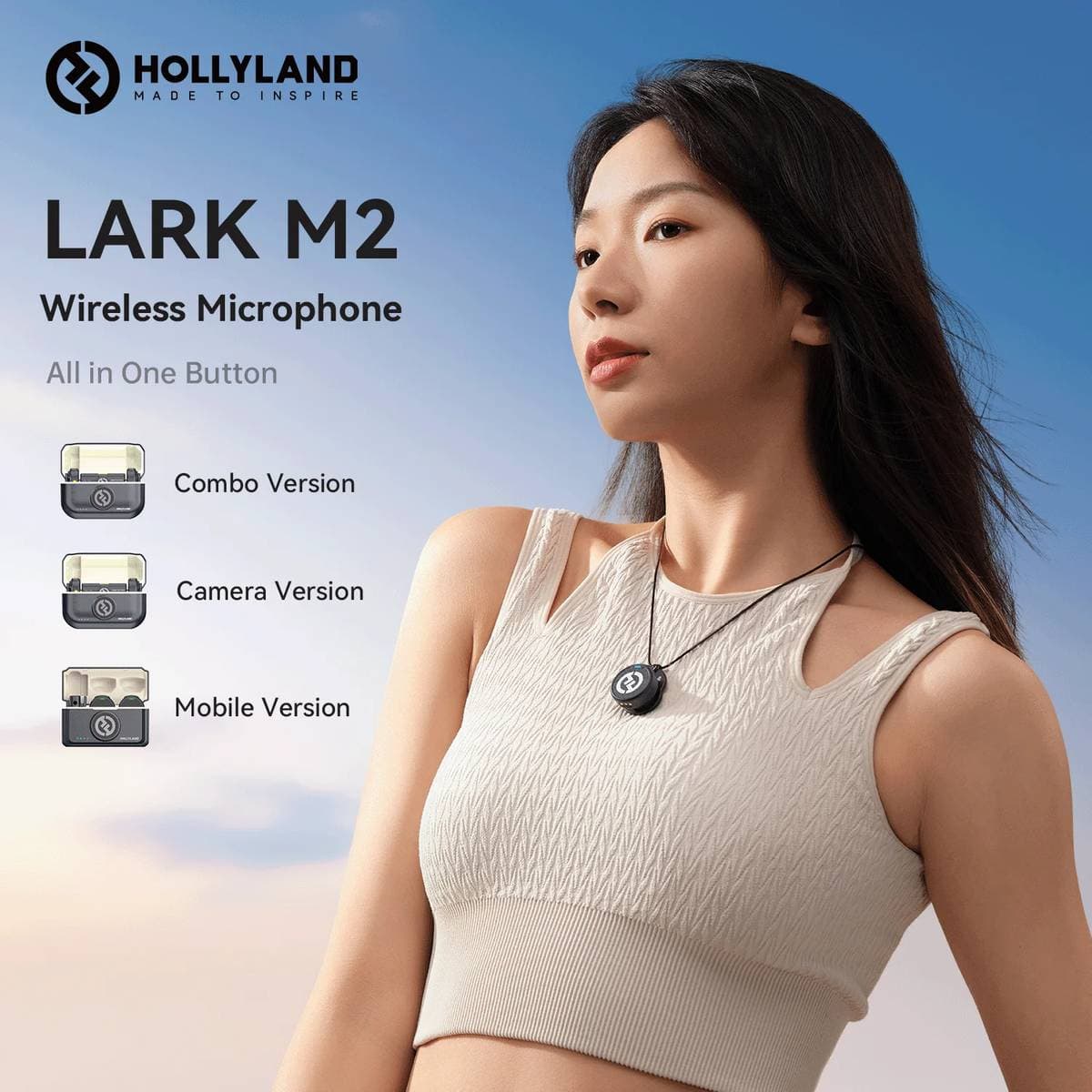 Hollyland Lark M2 with Lighting Plug (Duo,Ivory White) - desembalado, garantía completa