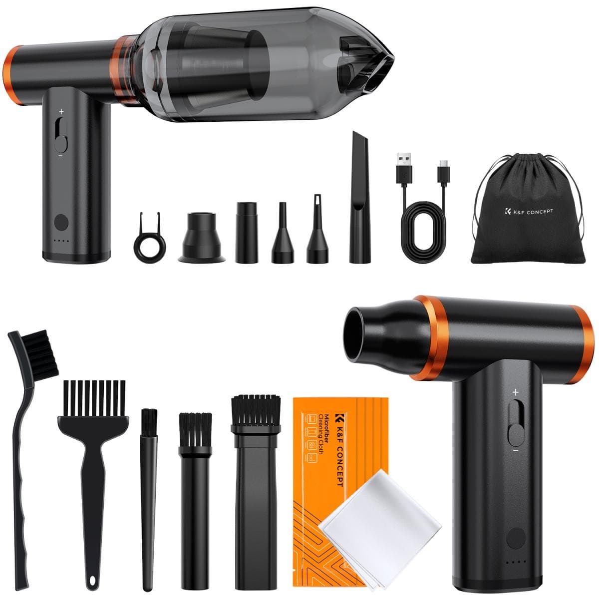 K&F CONCEPT K&F Concept Electric Compressed Air Duster - 300000RPM Vacuum Cleaner, 3 Gear Adjustable