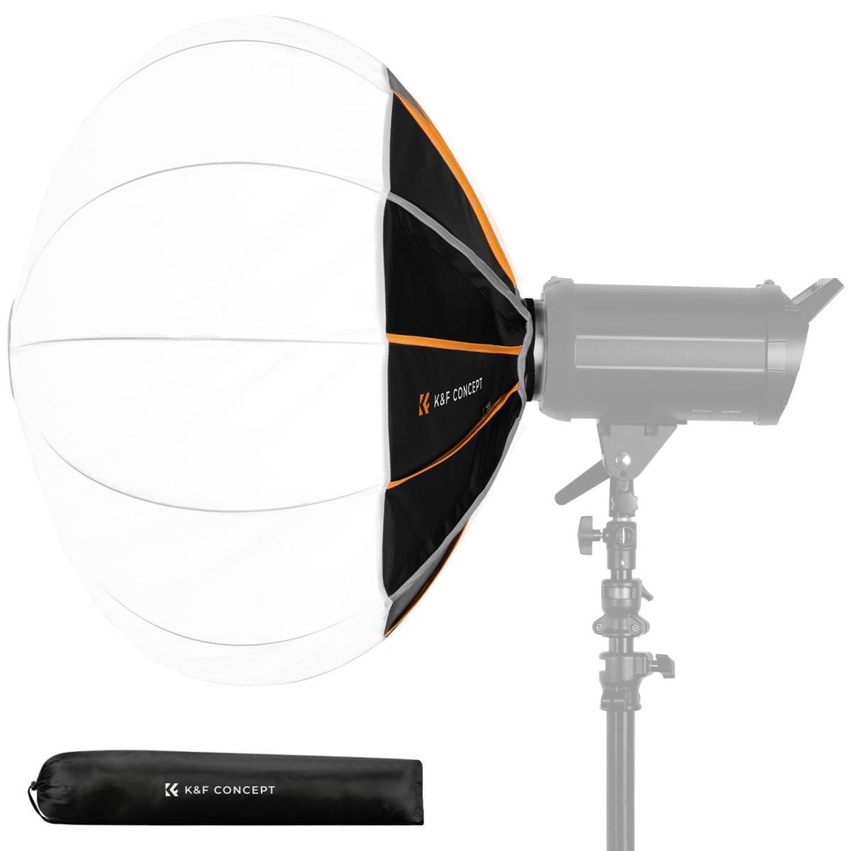K&F Concept softbox 65 cm, kulový, rychloskládací, uchycení Bowens