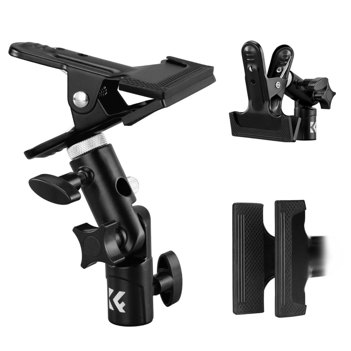 K&F CONCEPT Photography Reflector Bracket Heavy Duty Metal Clip Bracket with 5/8