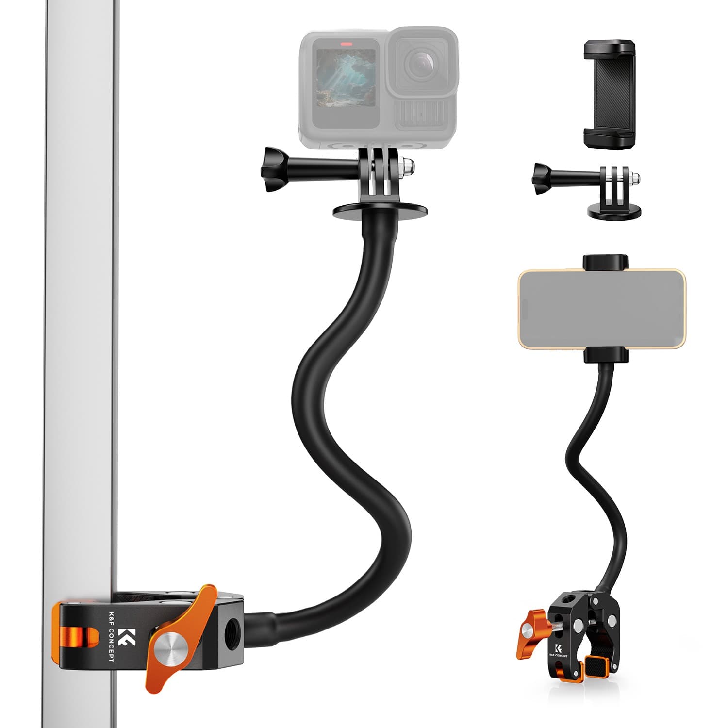K&F Concept MS-50 brazo flexible de 30 cm con superabrazadera (KF31.227)