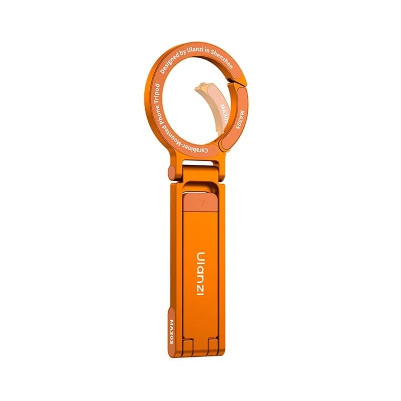 Ulanzi MA30S trípode magnético para móvil con mosquetón, 8 mm, naranja