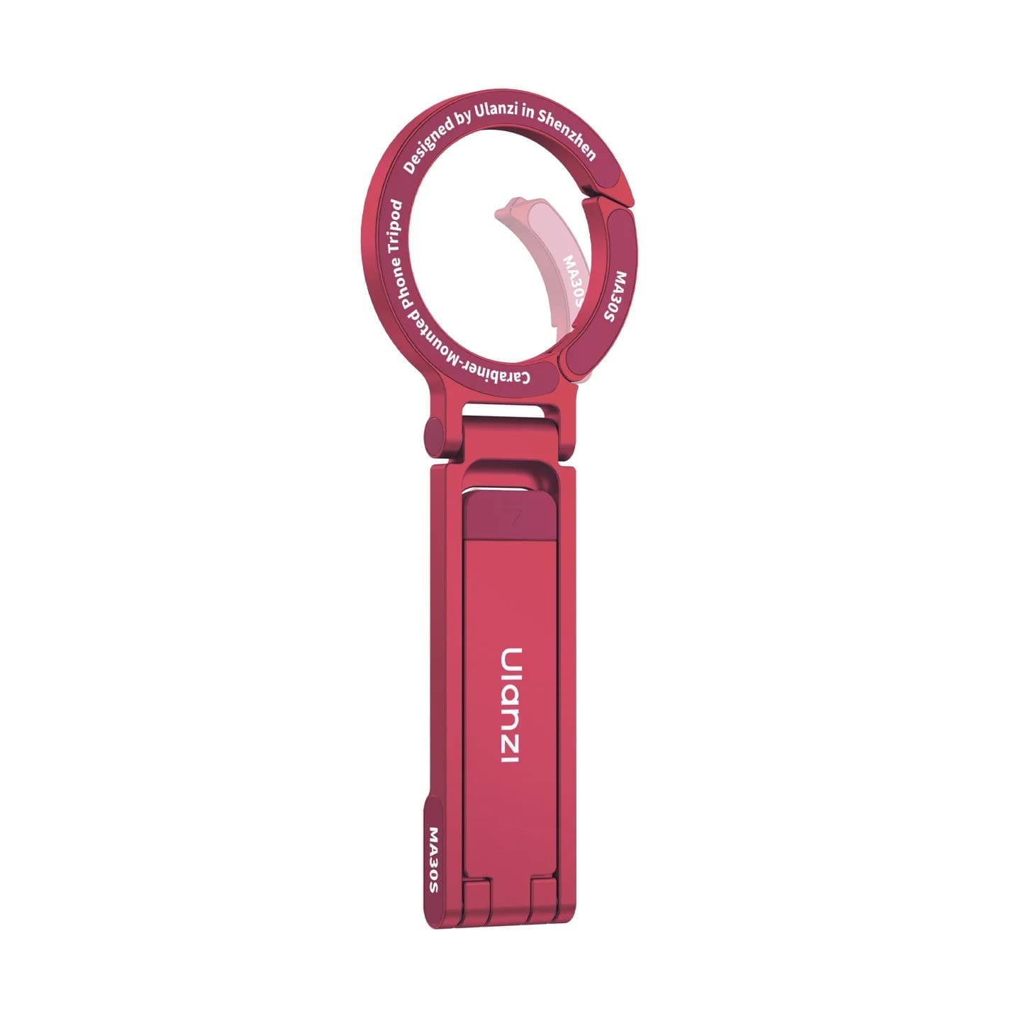 Ulanzi MA30S trípode magnético para móvil con mosquetón, 8 mm, rojo