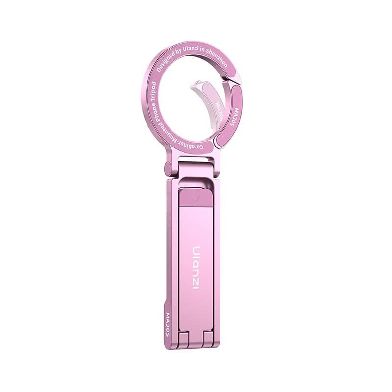 Ulanzi MA30S trípode magnético para móvil con mosquetón, 8 mm, rosa