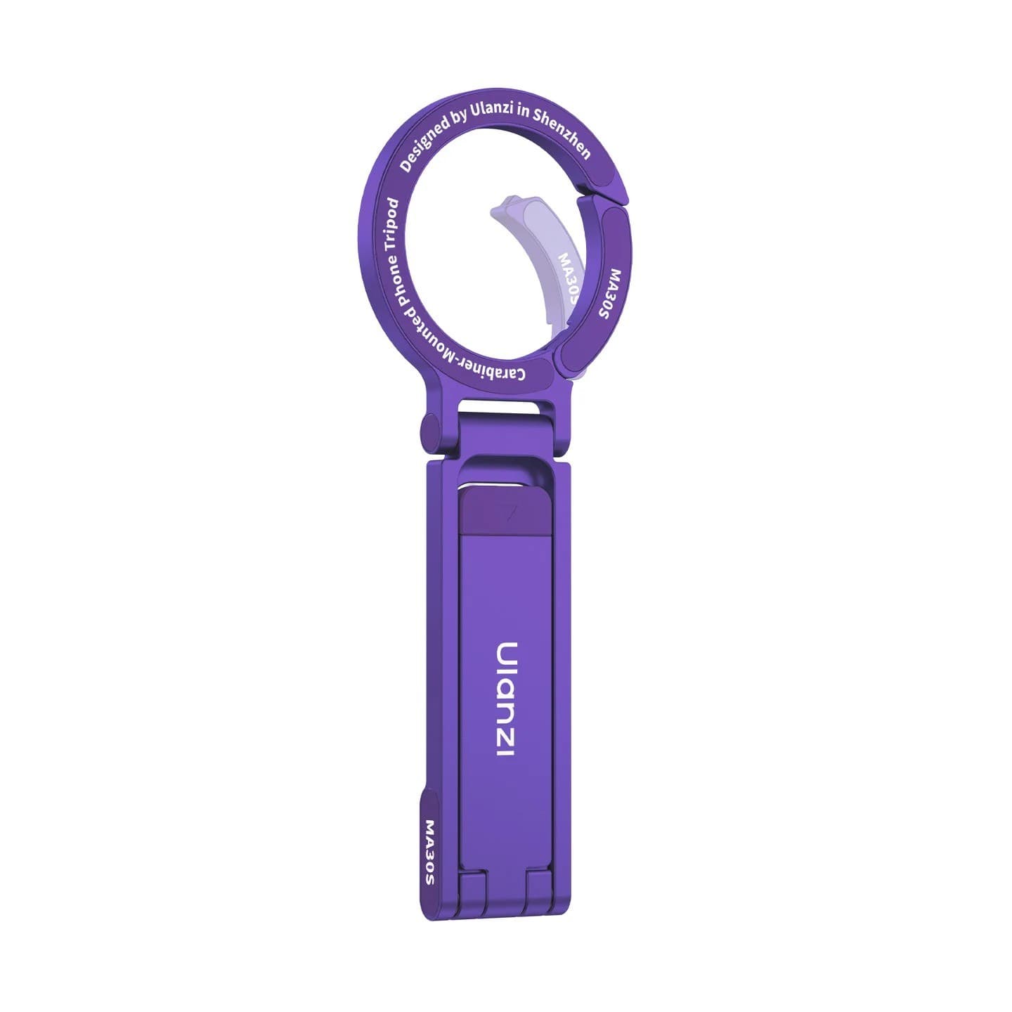 Ulanzi MA30S trípode magnético para móvil con mosquetón, 8 mm, morado