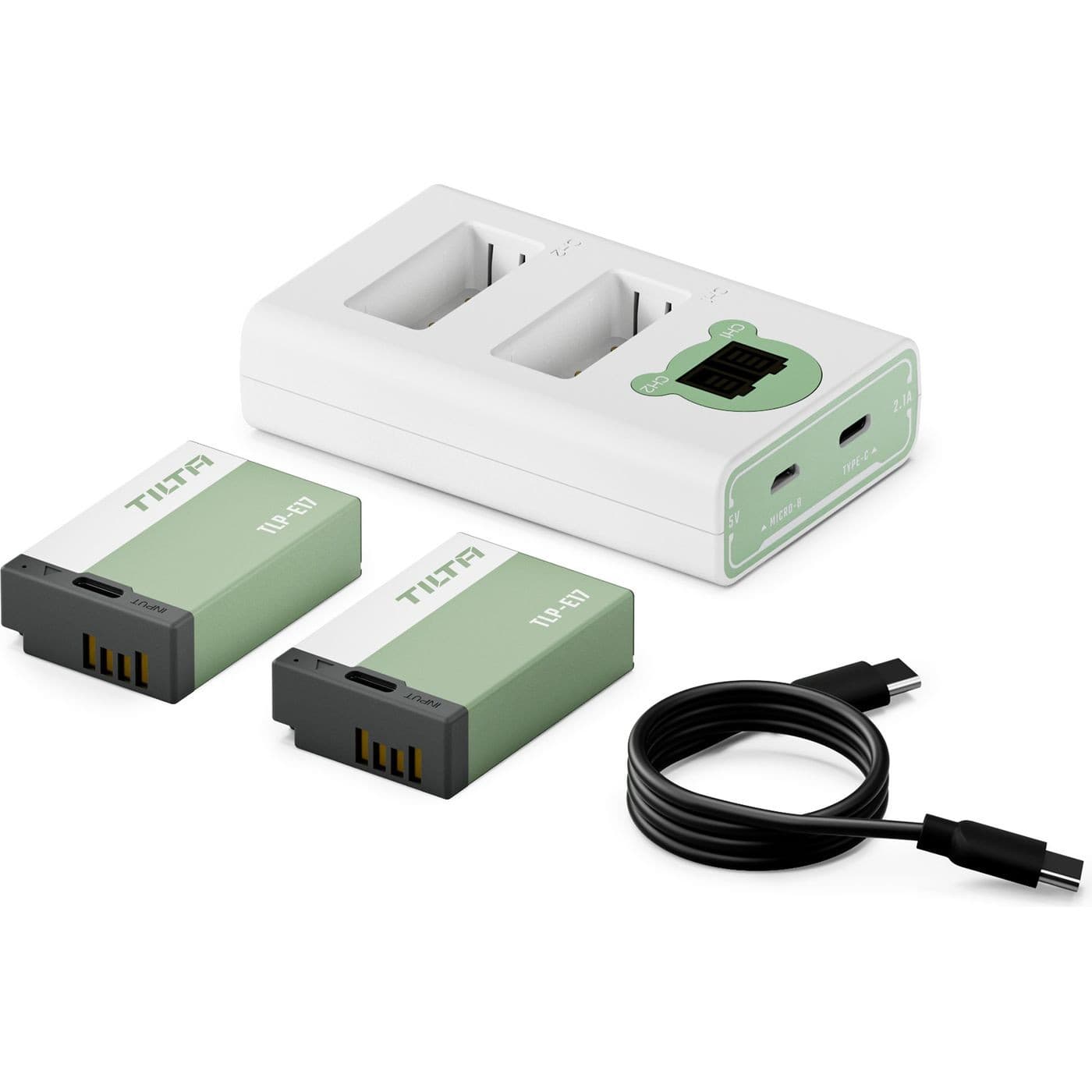 Tilta LP-E17 Charging Station Battery Kit (2 Batteries) - Ash Green